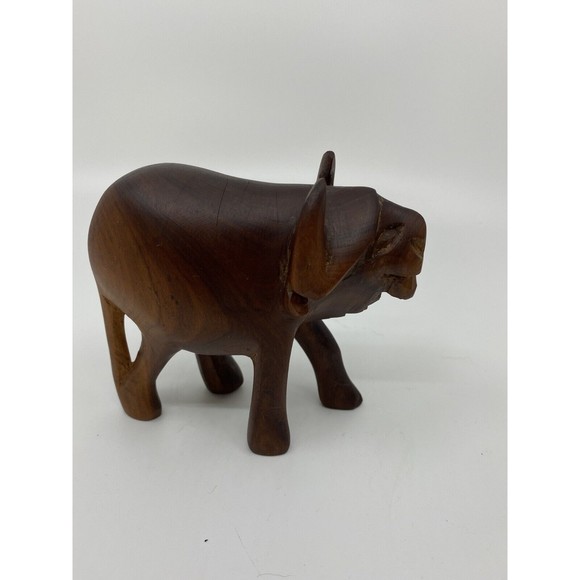 3 Wood Carved African Animals Primitive Unique Warthog Rhino Water Buffalo - Picture 10 of 12